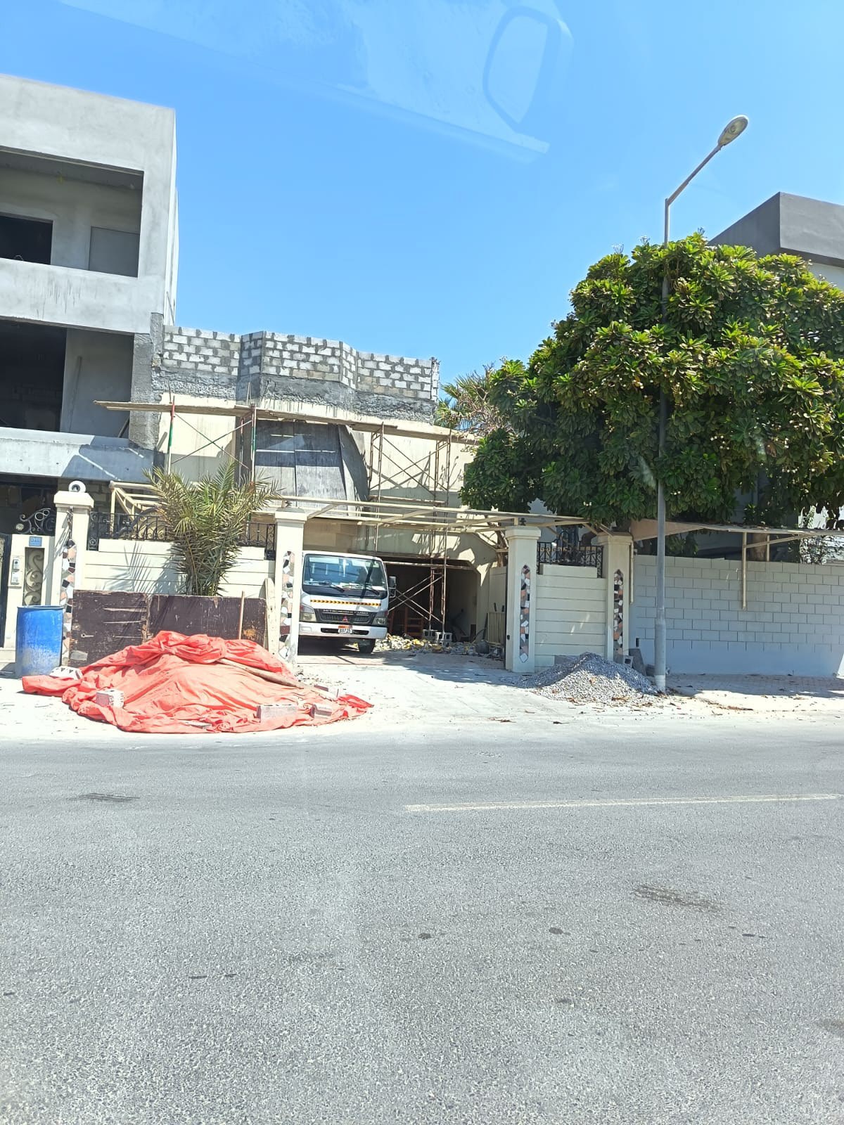 Residential building during construction